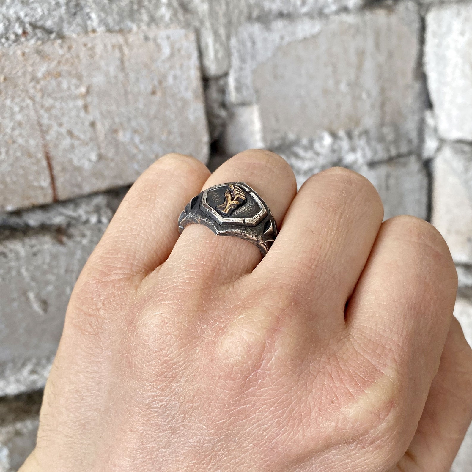Demon's Souls 2020 Herculean Strength Statement Ring Dark Etsy