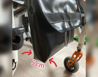 Wheelchair bag - large - black - Wheelchair accessories, gift for wheelchair users, rollibag.de