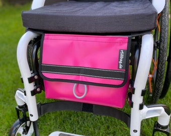 Large &quot;pink/black&quot; wheelchair bag - Wheelchair accessories, rollator, rollibag.de