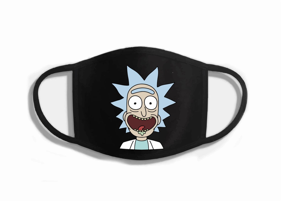 Rick and Morty Face Mask Rick Sanchez Face Mask Rick Mask Etsy
