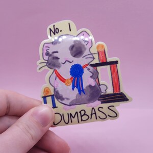 Number One Dumba** Hamster Sticker Funny Stickers Kawaii Cute Journaling