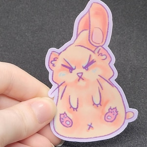 Grumpy Hamster Sticker Waterproof Vinyl Laminated Decal for Bumpers, Laptop sticker, water bottle sticker