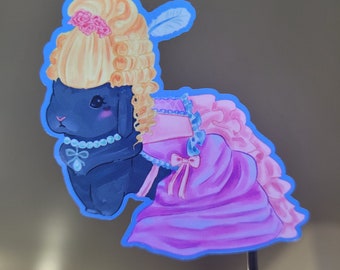 Rococo konijntje sticker|| Coquette || Waterdicht || Kawaii
