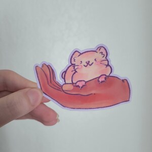 Hamster Sticker Waterproof Vinyl Laminated Decal for Bumpers, Laptop sticker, water bottle sticker
