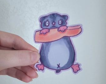 Worried Hamster Sticker, How to Hold a Hamster Series