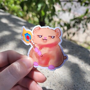 Arson Hamster ||Glossy Laminated Sticker|| Dishwasher Safe||Bumper Sticker||Kawaii Stationery