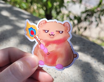 Arson Hamster ||Glossy Laminated Sticker|| Dishwasher Safe||Bumper Sticker||Kawaii Stationery
