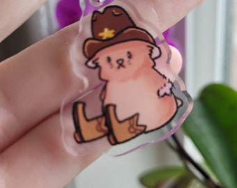 Cowboy Hamster Keychain||Cute Kawaii Keychain||