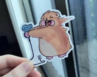 Hairdryer Hamster Sticker