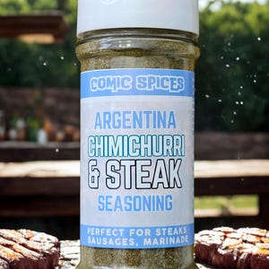 Argentina Chimichurri and Steak Seasoning Authentic BBQ Rub for Grilling, Marinades & Roasted Veggies Comic Spices