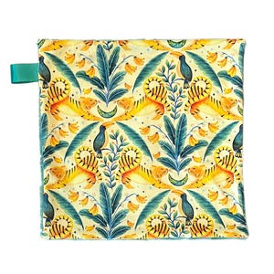 Personalized Minky Lovey Blanket: Tropical Toucan & Tiger Baby Security Blanket