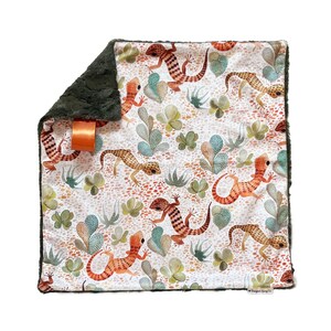 Gecko Lovey, Adorable Minky Lizard Security Blanket