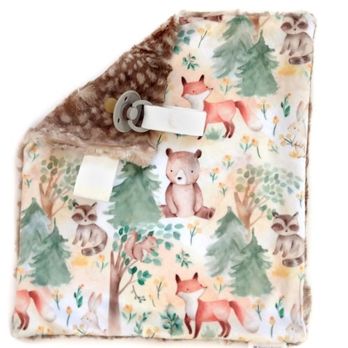 Cow Binky Minky Lovey Blanket Baby Pacifier Clip You Etsy