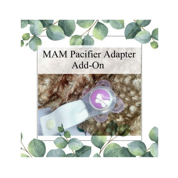 PLEASE read!  This is an Order Add-On Only.  Round Button paci adapter;  Must be accompanied with a Pacifier Lovey order.