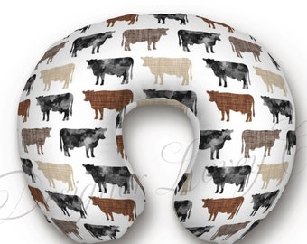 Nursing Pillow Cover,  Cows Nursing Pillow Cover,  Boys Nursing Pillow Cover, Breastfeeding pillow, 100 % Cotton