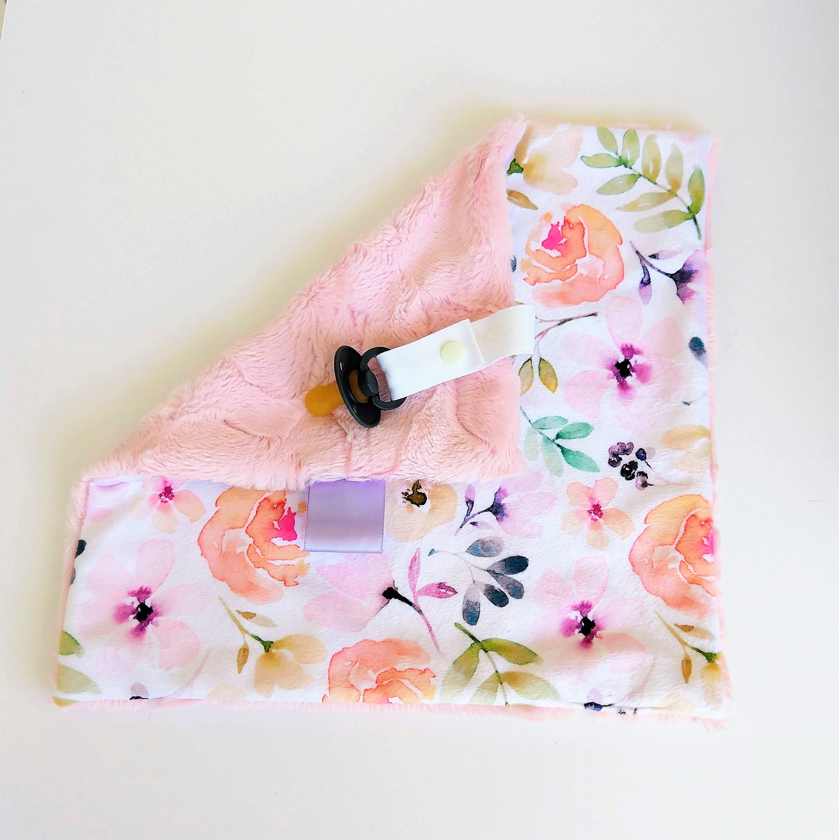 Minky Binky Blanket. Pacifier Lovey Blanket with options. Etsy