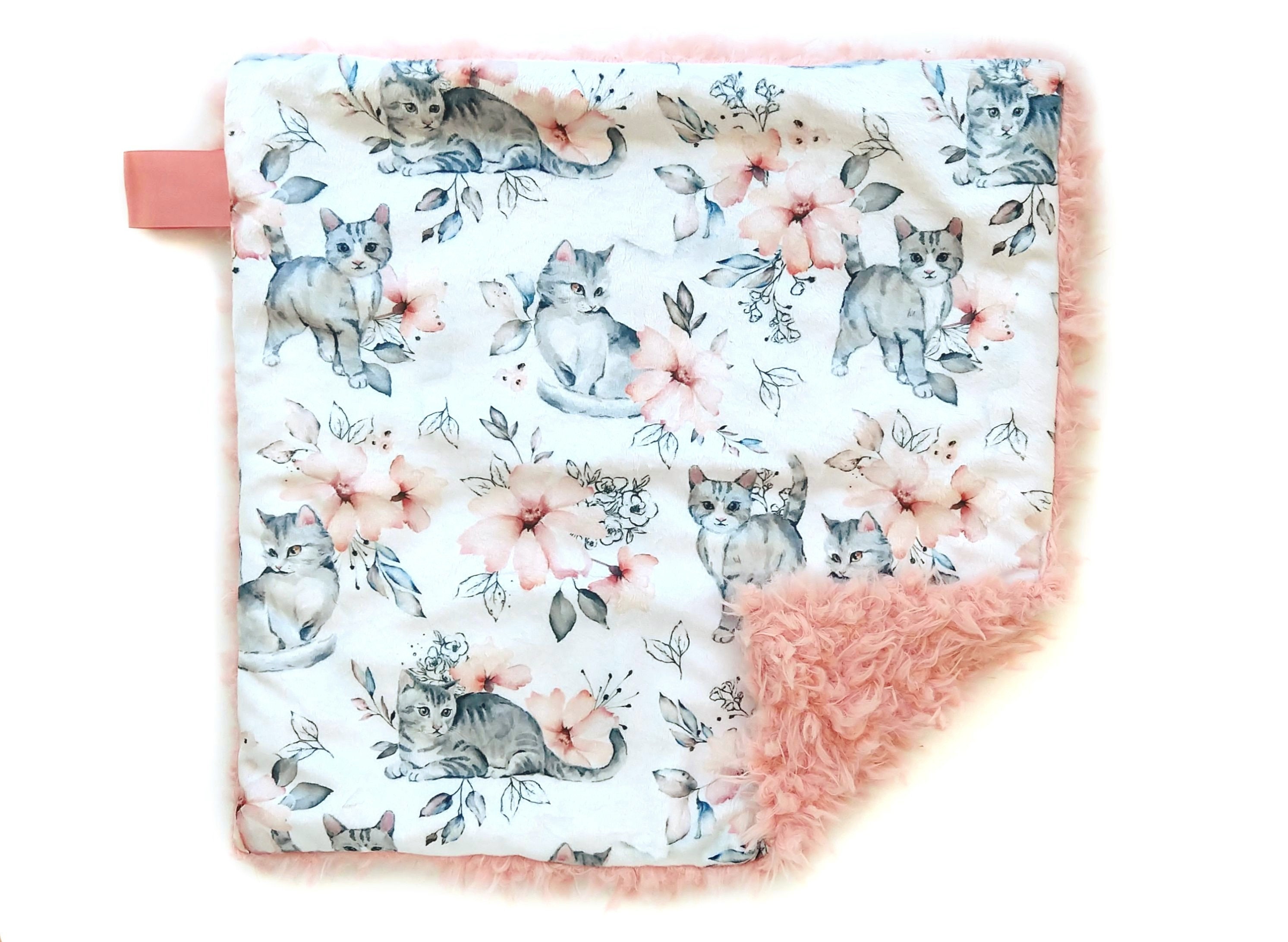 Lovey Blanket Cats Lovey for Babies Kitten Minky Security Etsy UK