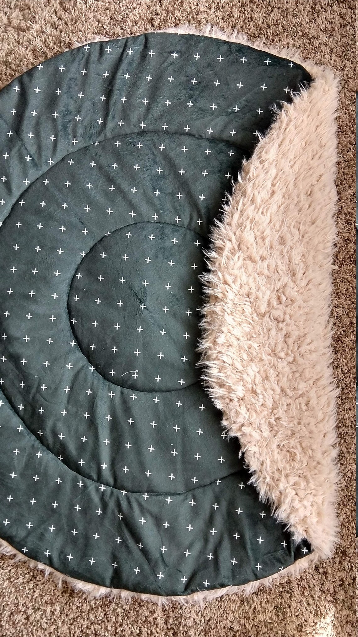 Round Baby Play Mat Custom Infant Tummy Time Mat Minky Etsy