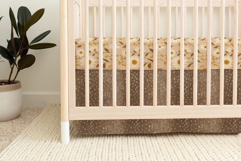 Blush Sunflower Baby Crib Sheet Changing Pad Cover Crib Etsy