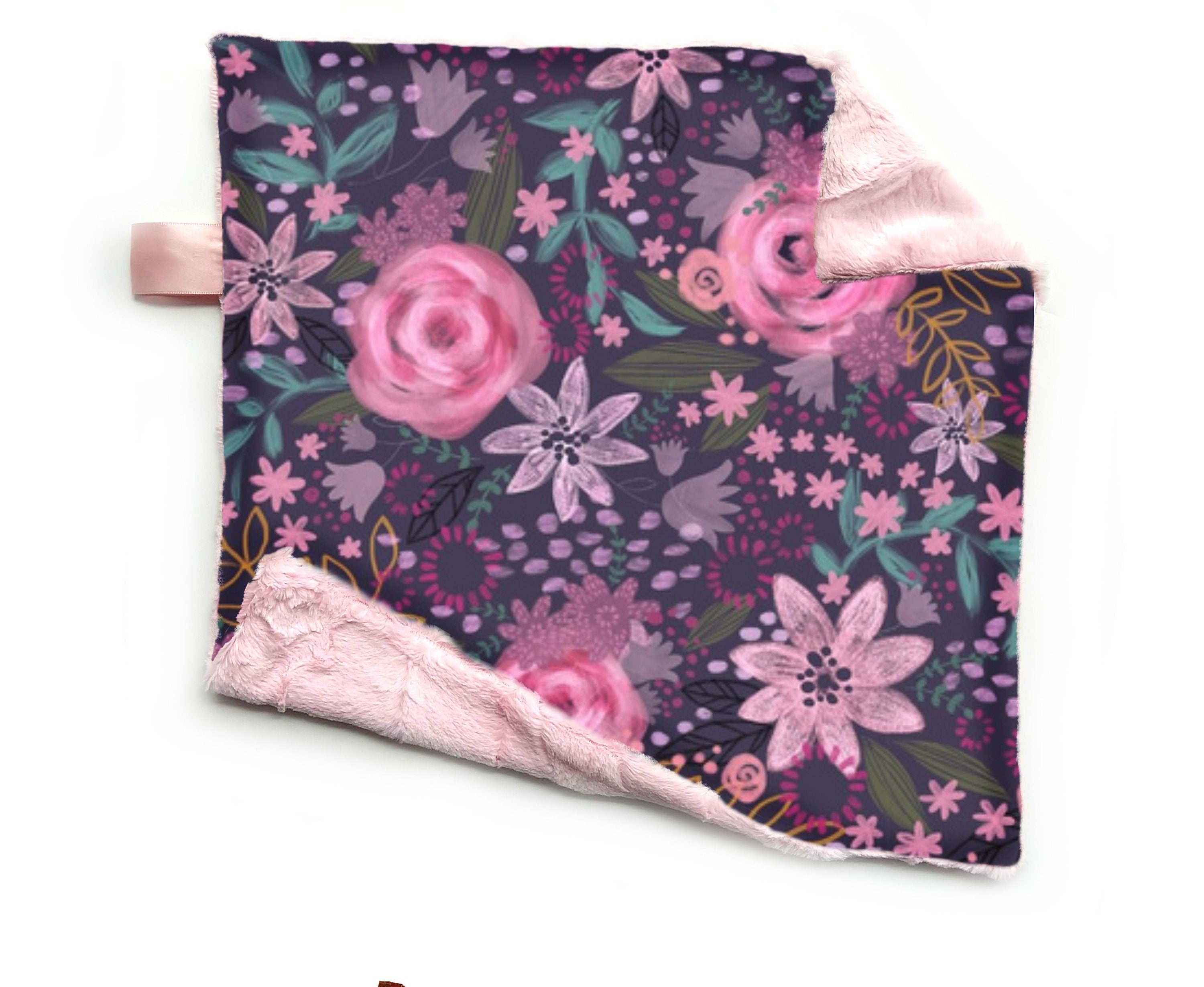 Floral Lovey Blanket Lovey for babies Security Blanket Etsy