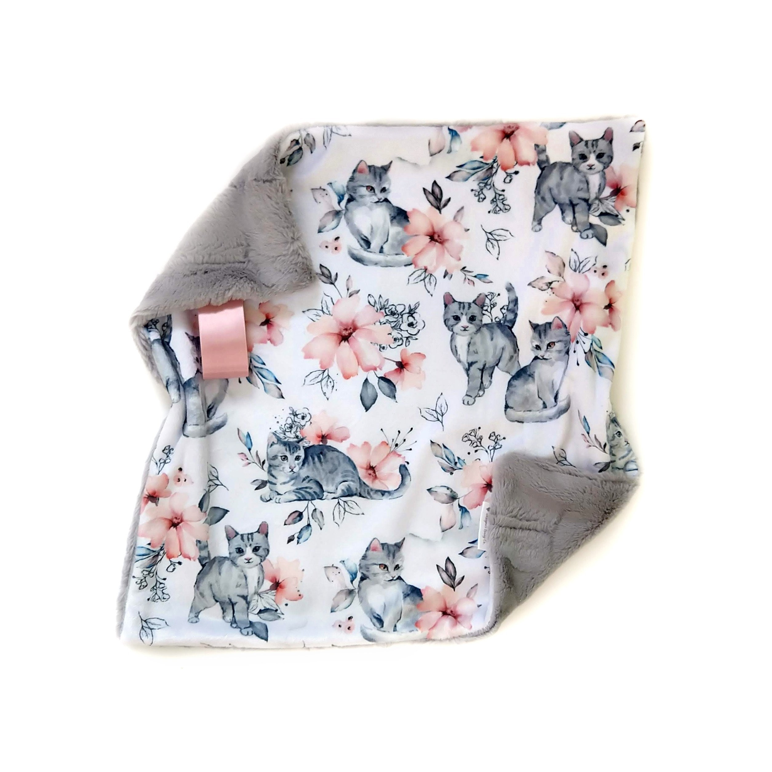 Lovey Blanket Cats Lovey for Babies Kitten Minky Security Etsy