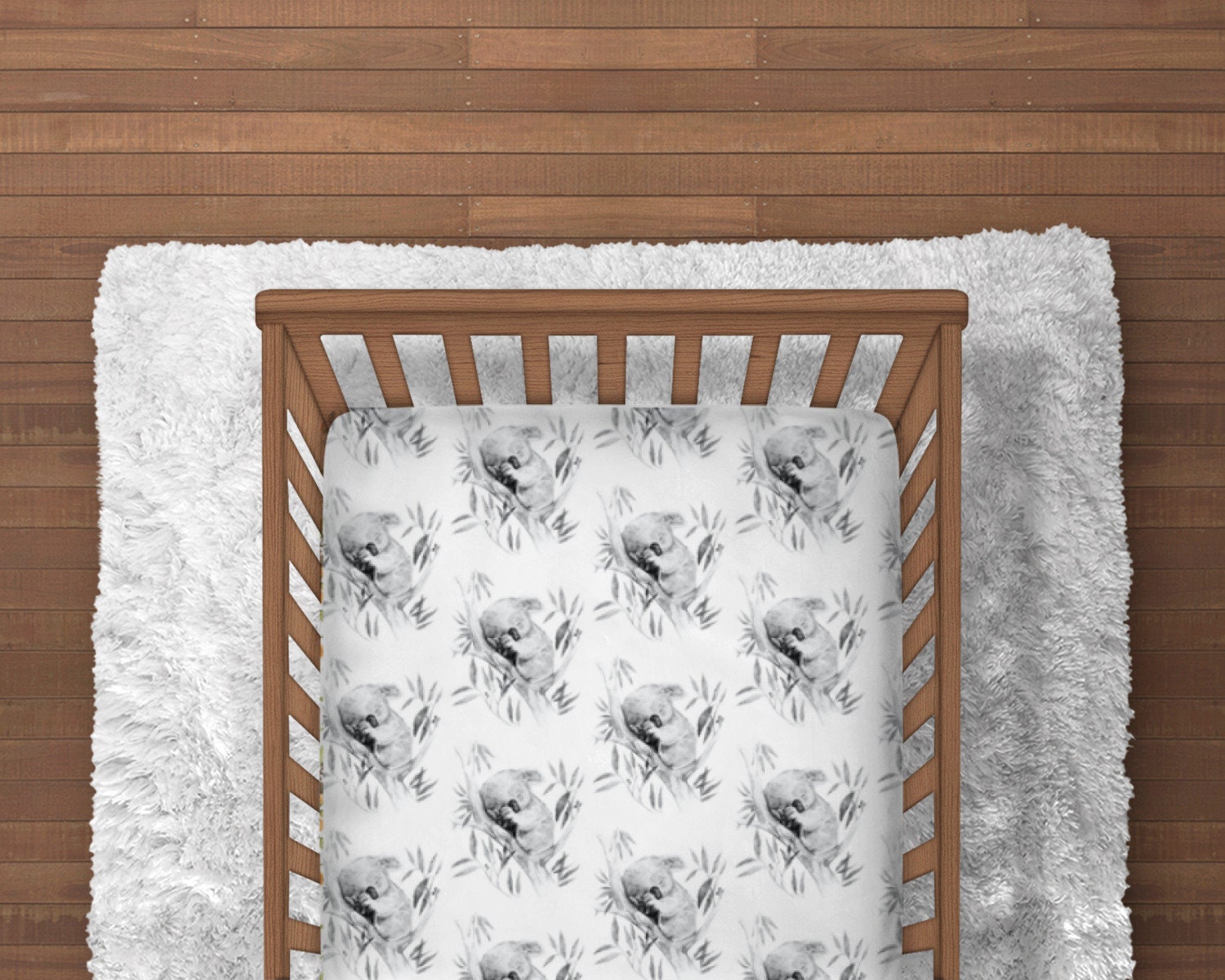 Sleepy Koalas Crib Sheet Koala Changing Pad Cover Designer Etsy