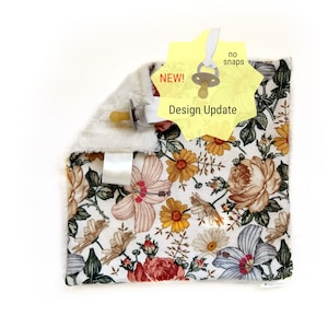 Manta Chupete Floral, Vintage Garden Floral Minky Lovey