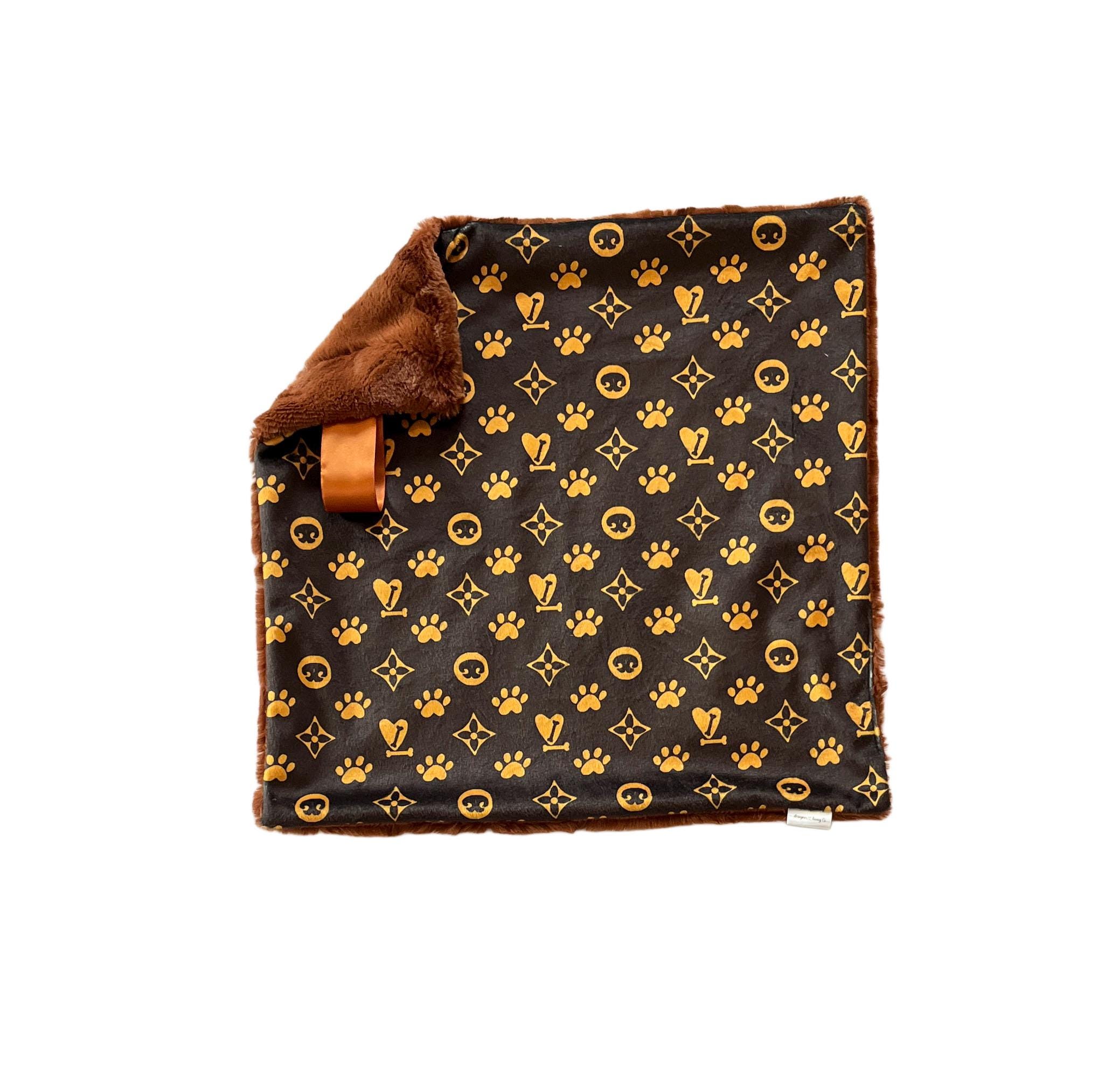 Louis Luxe Pup Lovey Blanket, Minky Security Blanket, Posh brand inspired, Dog Lovie