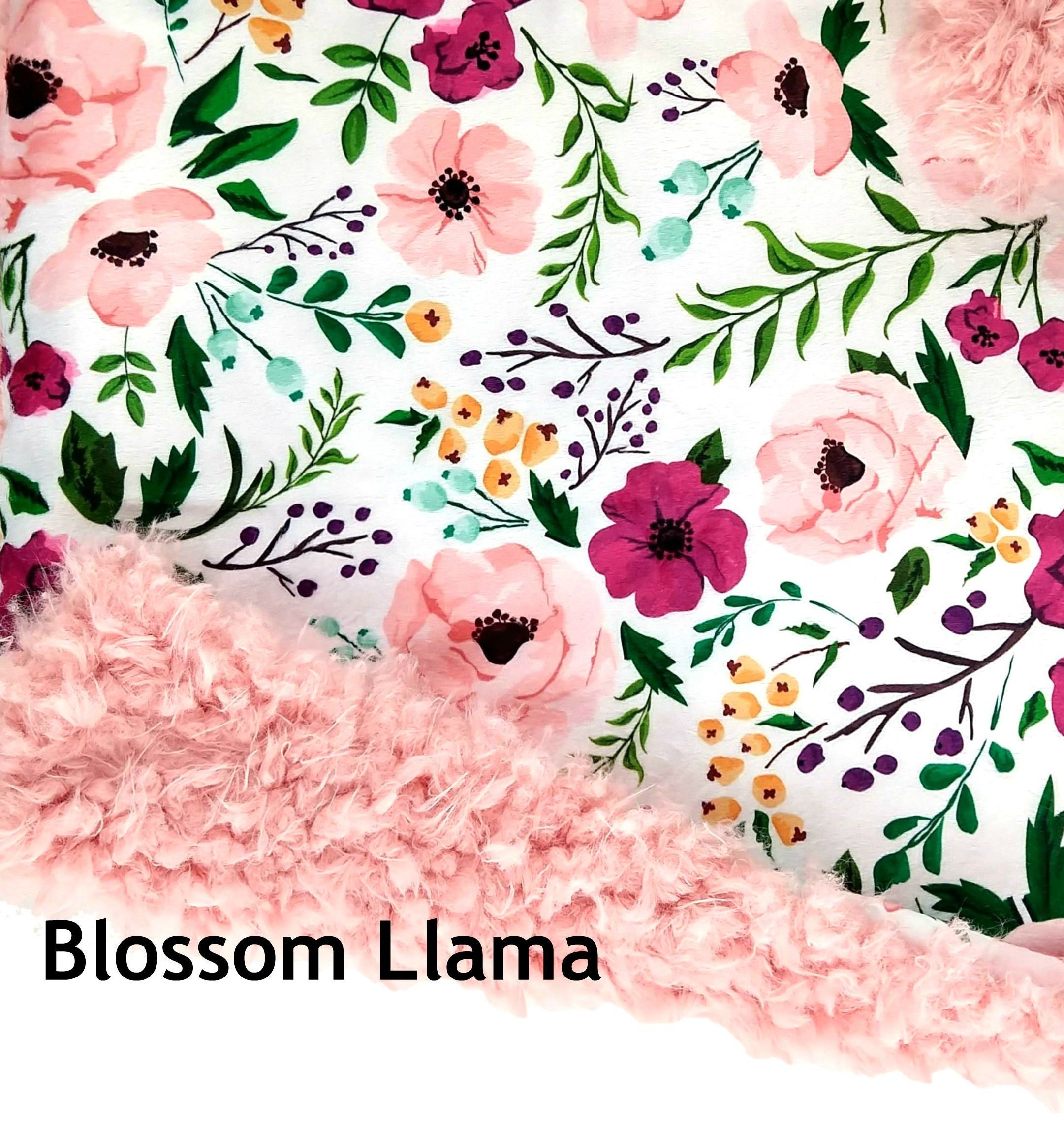 Sugar + Maple Wallpaper Floral Minky Blanket - Non-Personalized main image 1