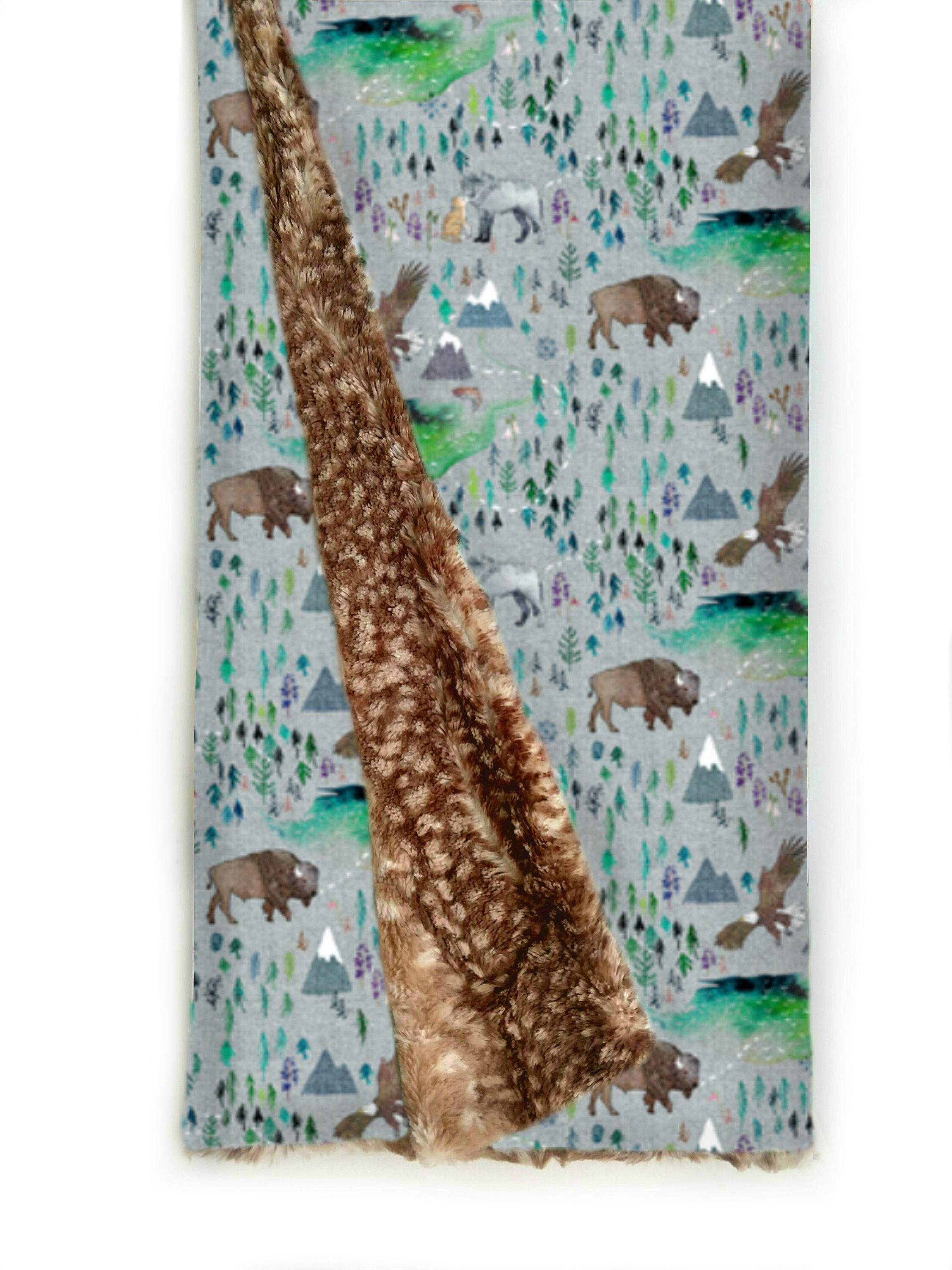 Baby Blanket Bison Minky Fawn Fur Blanket for Infants and Etsy