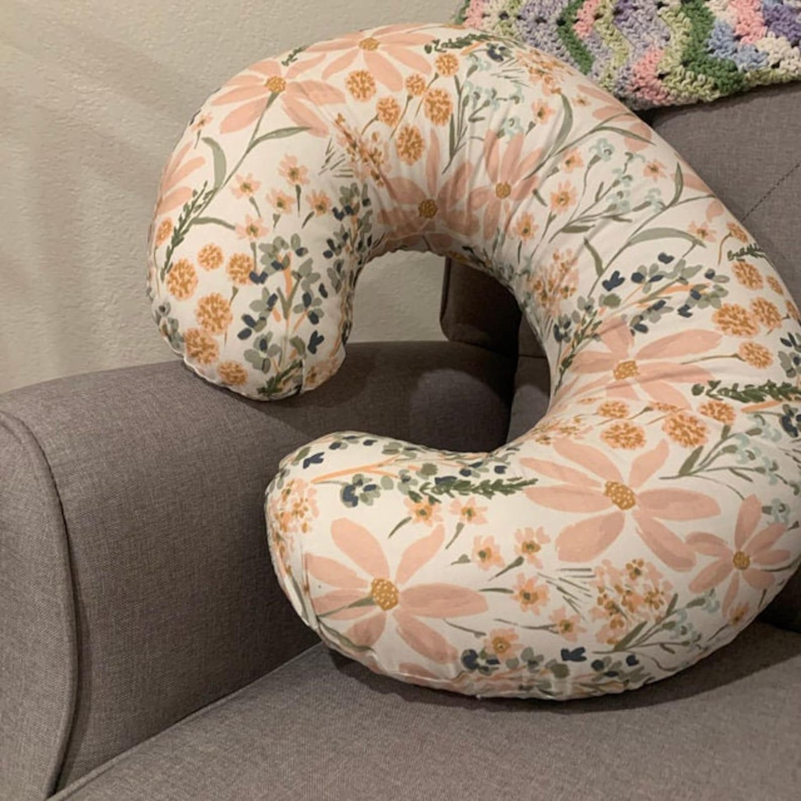 Daisy Nursing Pillow Cover Minky Nursing Pillow Cover Etsy