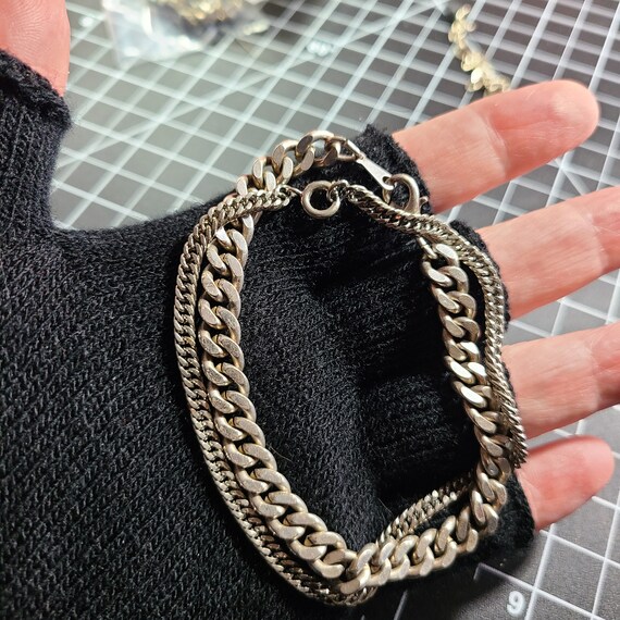 Set of Two Large Chain Bracelets - image 2