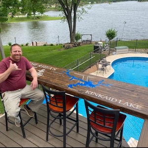 Custom lake bar tops, Personalized bar tops, bar tops, wooden bar tops