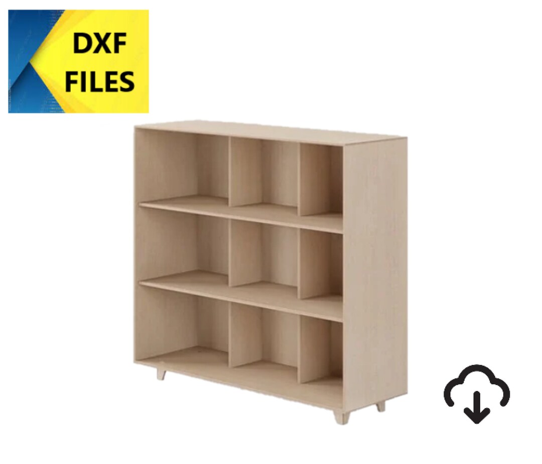 Cnc Dxf File Dxf File Bookshelf Cnc Furniture Cut Files Cut Etsy UK