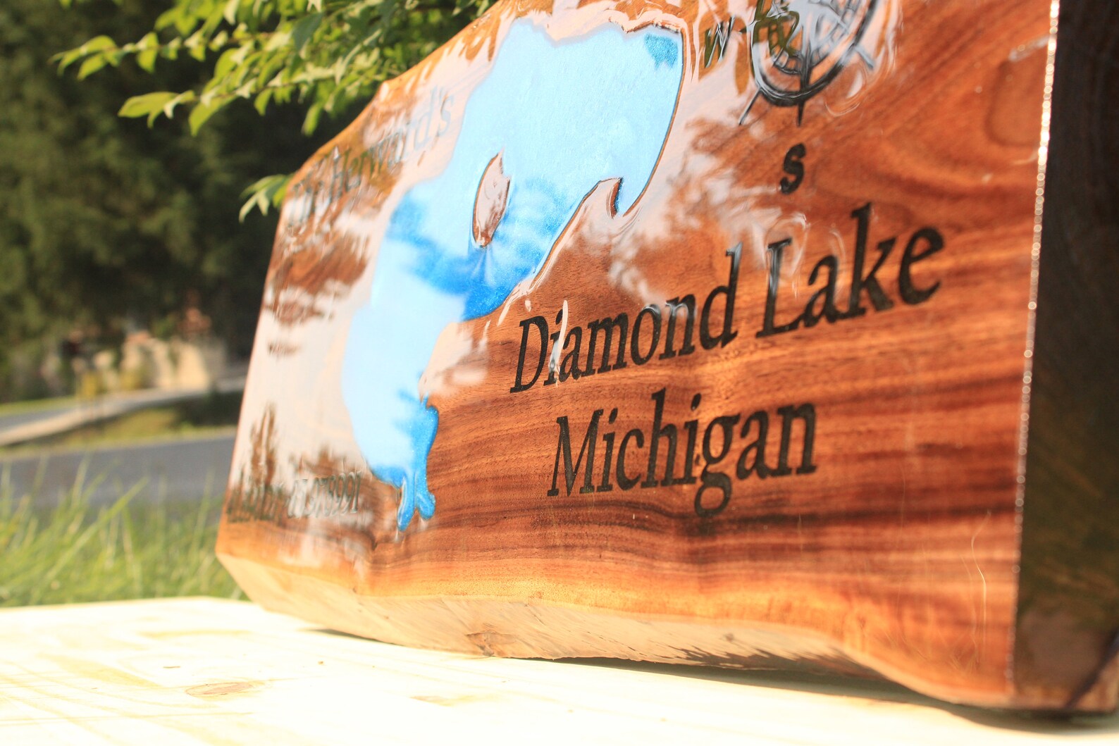 Outdoor Lakehouse Sign Wood Lake Sign Epoxy Resin Custom to Etsy