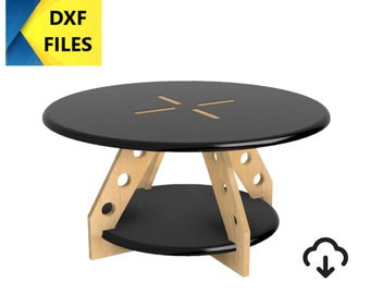 Dxf File Furniture Coffee Table Stand, Foot Stool Dxf FIle, cnc cut files, 3/4&quot; plywood for material