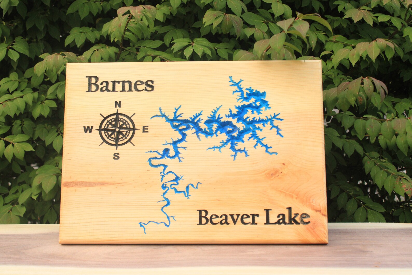 Custom Lake Map Sign, Lake House Wood Sign, Lake Home Decor, Any Lake