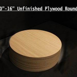 Large Wood Rounds 16 - 24 (Choose Your Size: 16 x 1/4, Choose your  wood: MDF)