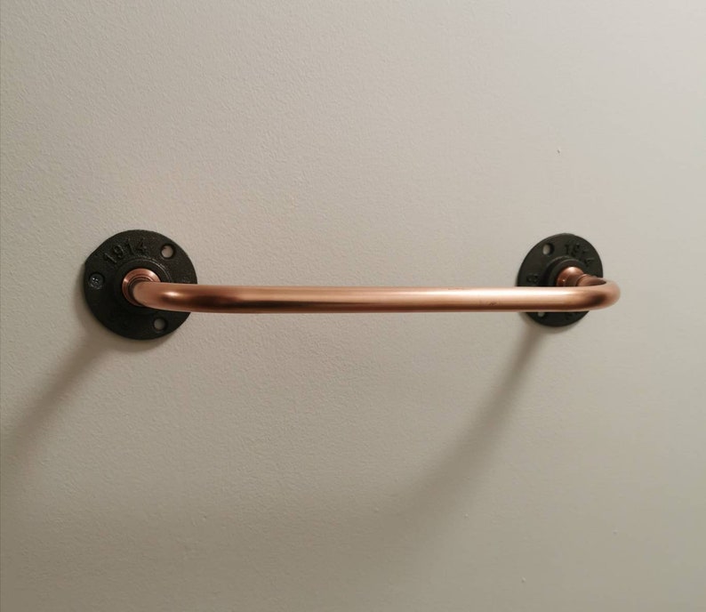 Copper towel rail Etsy