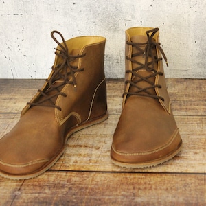 Waldschrat / Brown / Men&#39;s leather shoes / handmade barefoot shoes / sustainable minimal shoes / wide toe box / made in Germany