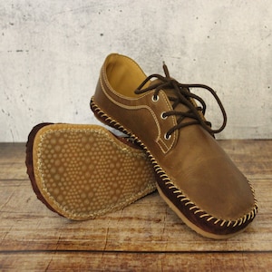 Undine / brown-red / women&#39;s leather shoes / handmade barefoot shoes / sustainable minimal shoes / wide toe box / made in Germany