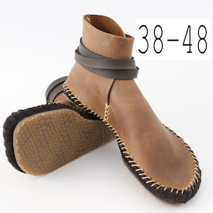 Lindwurm / brown / men&#39;s leather shoes / handmade barefoot shoes / sustainable minimal shoes / wide toe box / made in Germany