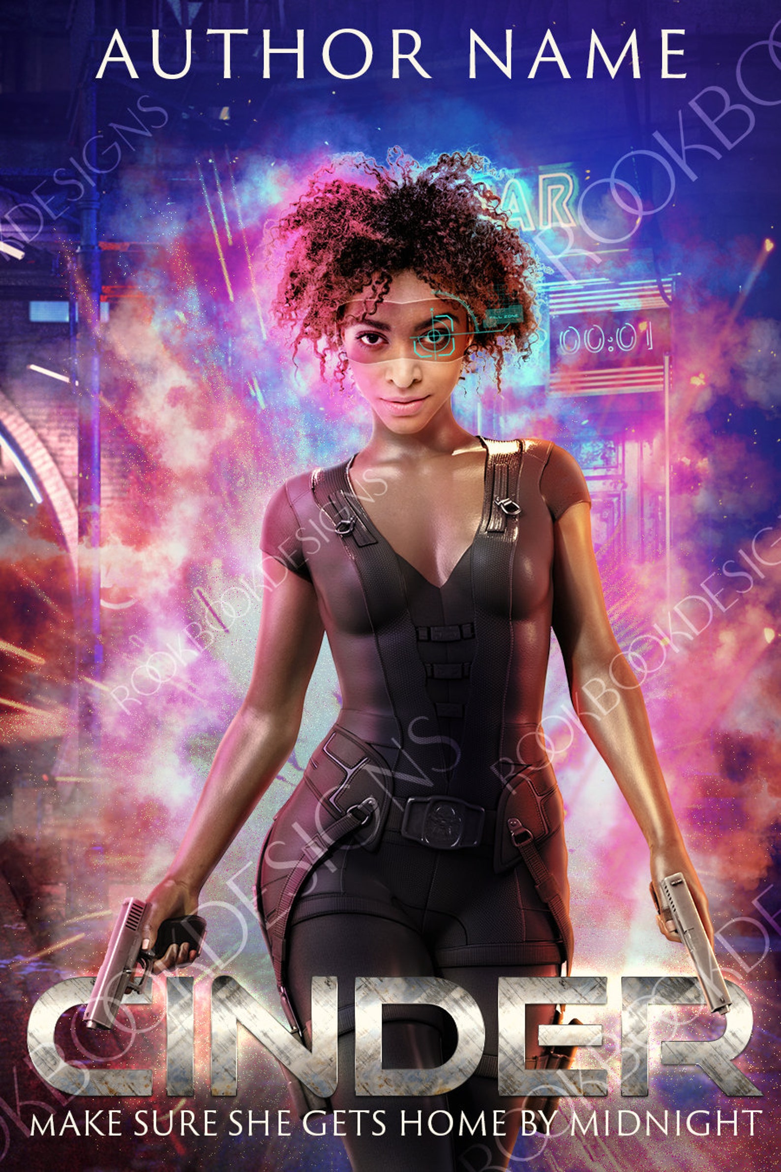 Premade Scifi or Cyberpunk Book Cover Etsy