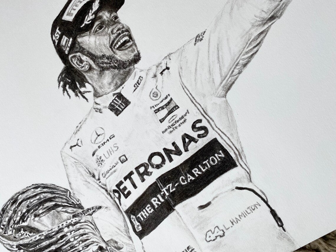Lewis Hamilton A1 / A2 / A3 Print of an Original Drawing Etsy
