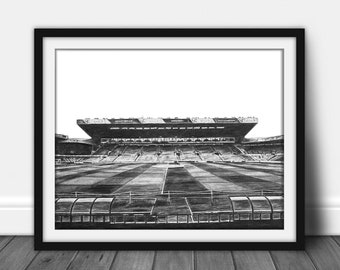 Elland Road - A1 / A2 / A3 Print of an original drawing - Charcoal drawing / Leeds Utd / LUFC