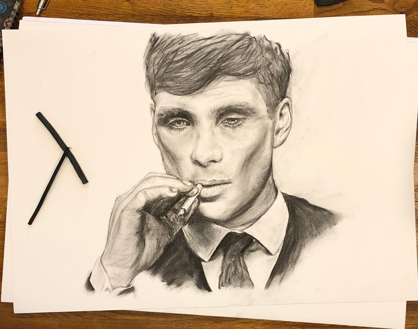 Cillian Murphy A1 / A2 / A3 Print of an Original Drawing Charcoal ...