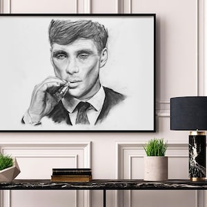 Cillian Murphy - A1 / A2 / A3 Print of an original drawing - Charcoal drawing / Peaky blinders / Actor