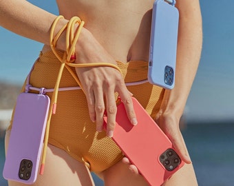 Funda personalizada para teléfono con bandolera, cordón ajustable y desmontable, funda personalizable para iPhone 11, 12, 13 Pro Max, regalo para ella