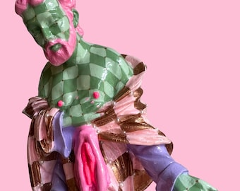 Exposed Male Statue with Vulva