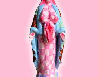 Upcycled Exposed Lady with Vulva Statue